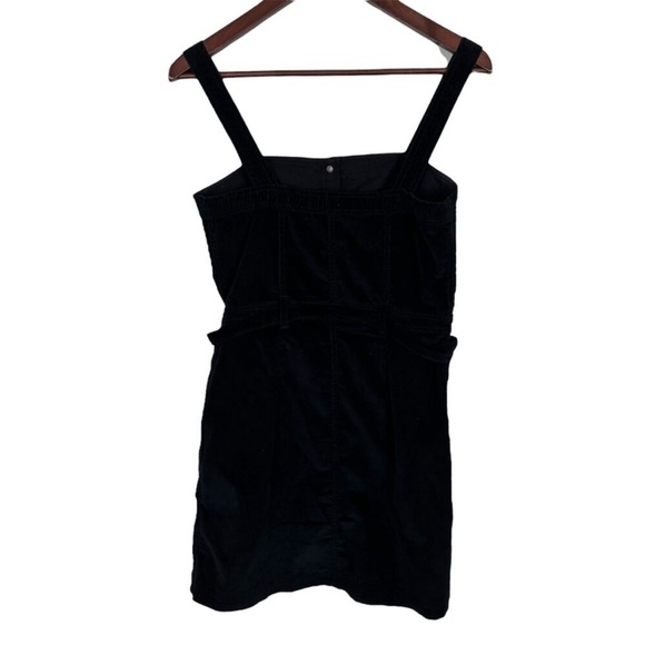 Abercrombie & Fitch Black Corduroy Sleeveless Mini Dress Women’s Small Belted - Picture 2 of 7